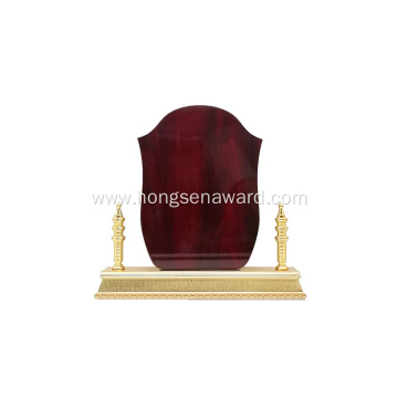 dubai shield wooden metal award trophy with  gift box